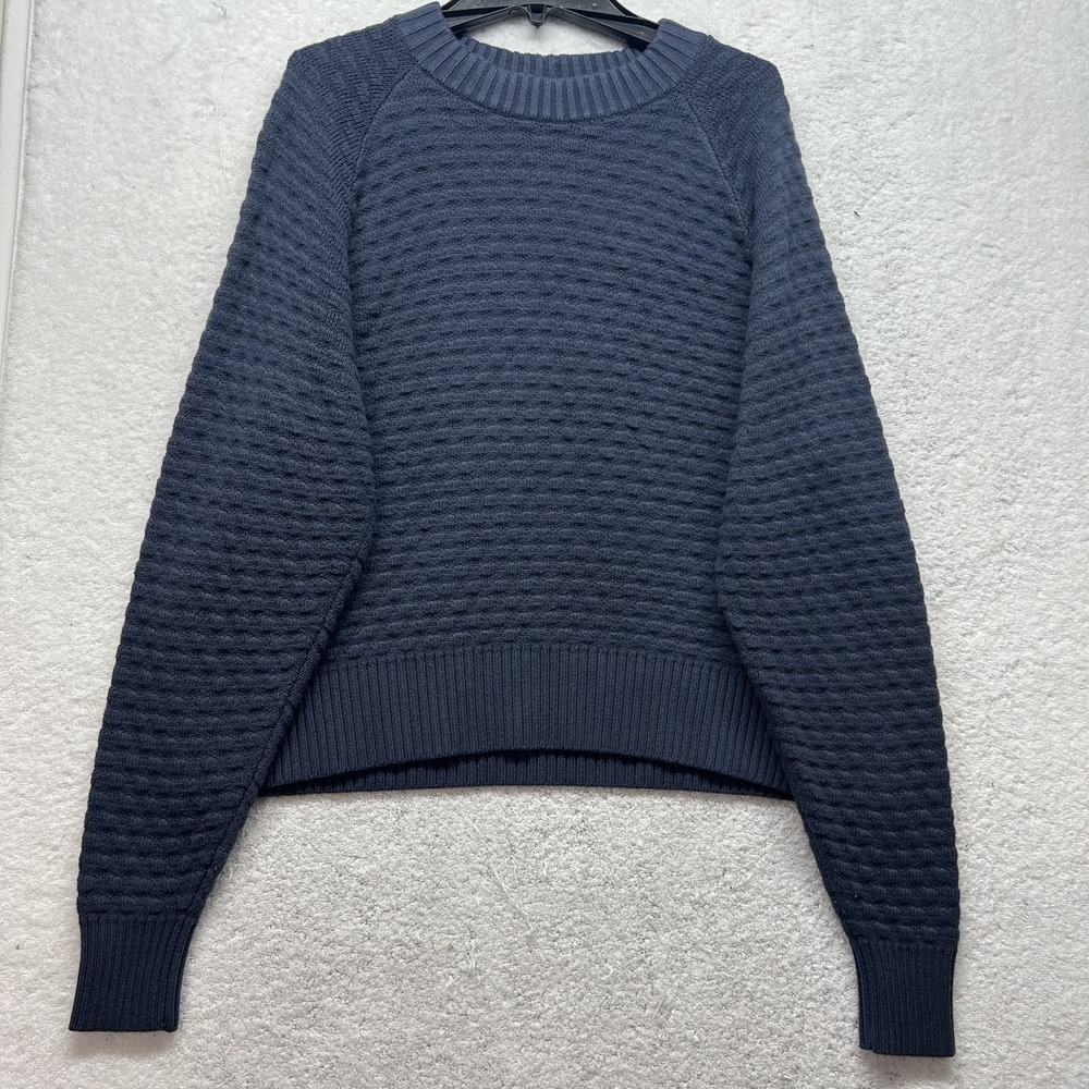 Lululemon Womens Size 8? Blue Play Crew Textured Sweater (T8)